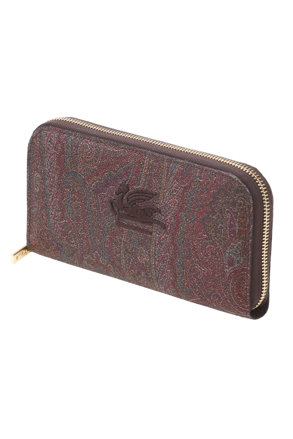 shop ETRO  Portafoglio: Etro portafoglio realizzato nell'iconica tela Paisley jacquard.
Chiusura con cerniera.
Spazi portacarte.
Spazi porta cartamoneta.
Tasca porta moneta con zip.
Accessori metallici con finitura dorata.
Dimensioni: 18,9 x 10 cm.
Composizione esterno: Tessuto di cotone Paisley jacquard spalmato con grana opaca e doppiato in tela.
Composizione interno: 100% pelle di vitello.
Composizione fodera: 100% nylon.
Made in Italy.. WP2D0006 AA001-M0019 number 5731140